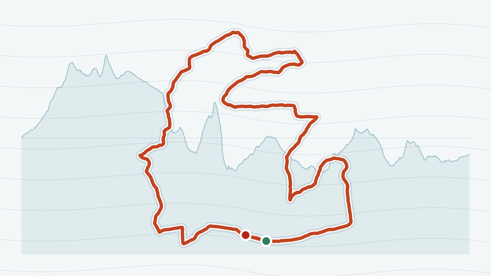 Mapa trasy Sedmihorské Kolemdokola