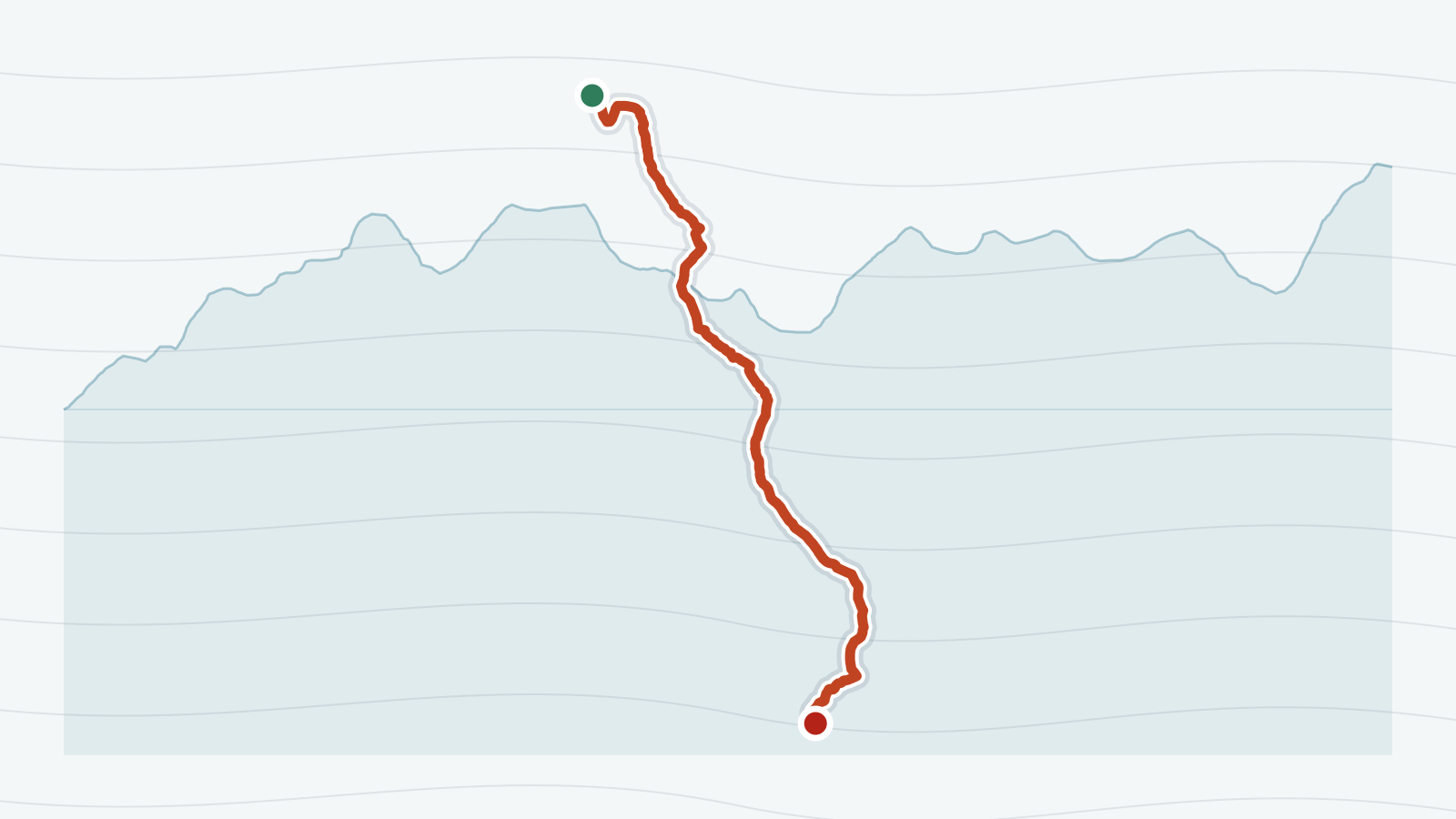 Mapa trasy Trail po žluté na Rozsochu