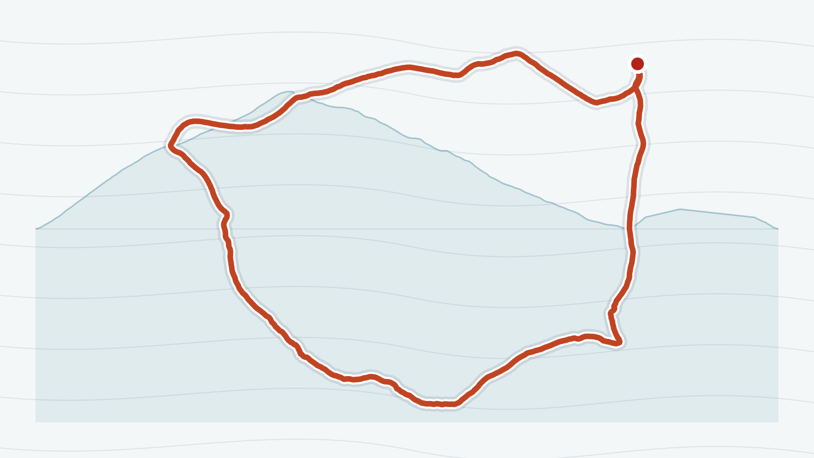 Mapa trasy Okolo Vraního vrchu z Kramolína
