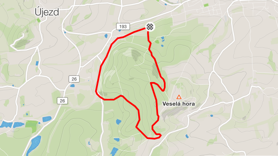 Mapa trasy Běh okolo „Zámečku“ přes „Dmout“