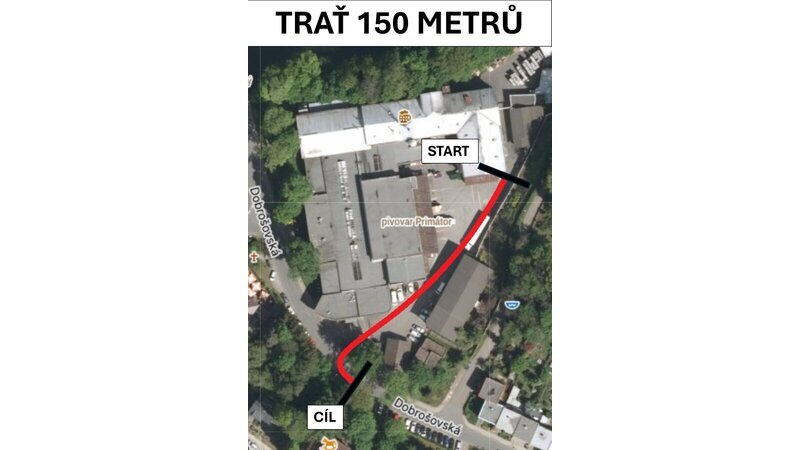 Mapa trasy Montacké vlnky 150 m