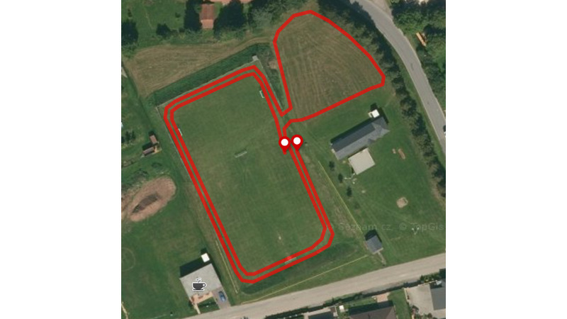 Mapa trasy Běh o Ludgerův meč 700 m I