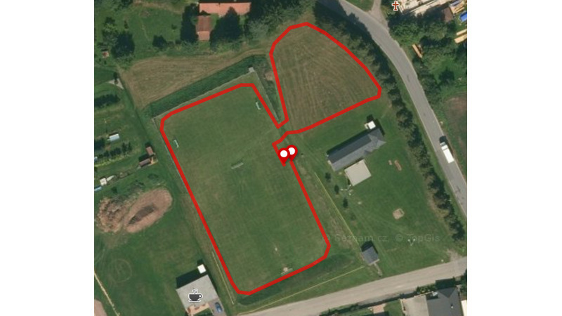 Mapa trasy Běh o Ludgerův meč 500 m
