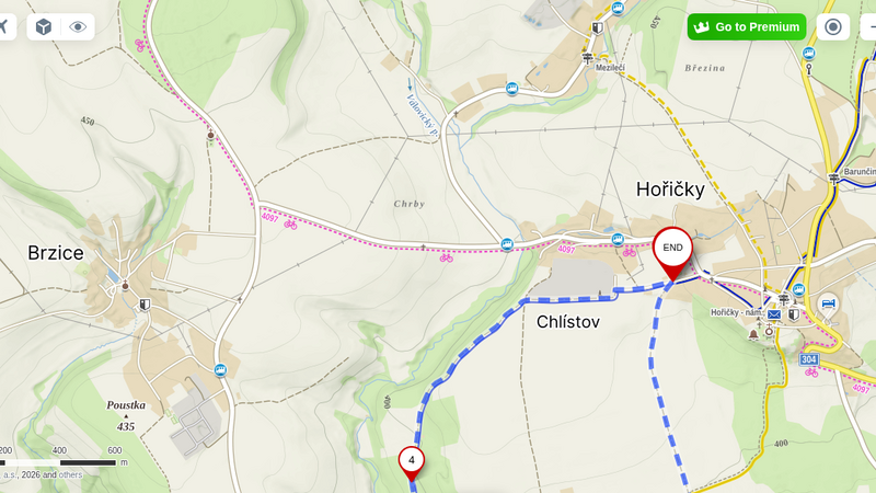 Mapa trasy Běh o Ludgerův meč 4 km