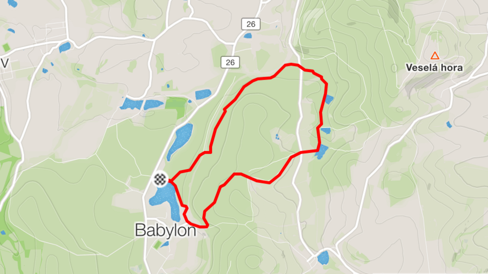 Mapa trasy Babylonská sedma