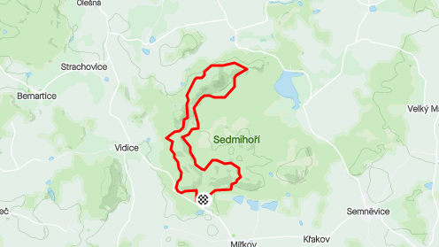 Mapa trasy Sedmihorské Céčko
