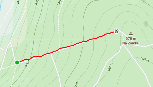 Mapa trasy Nejkrásnější přímka