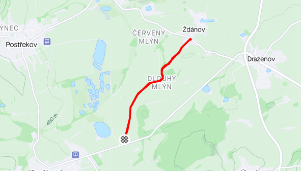Mapa trasy Pětka dvojčat