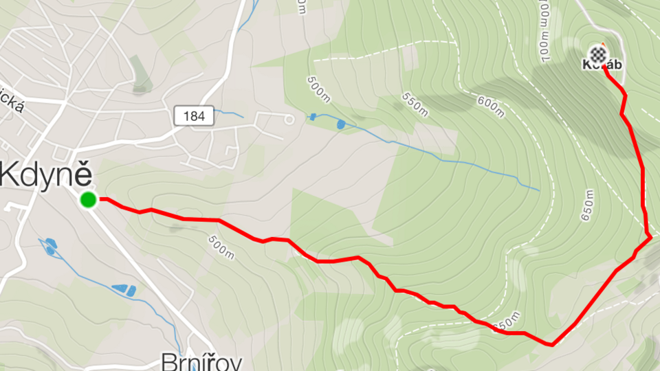 Mapa trasy Běh na Koráb přes Šibenici