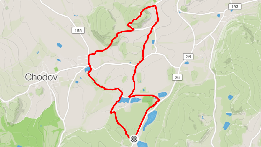 Mapa trasy Za Kozinou na Hrádek